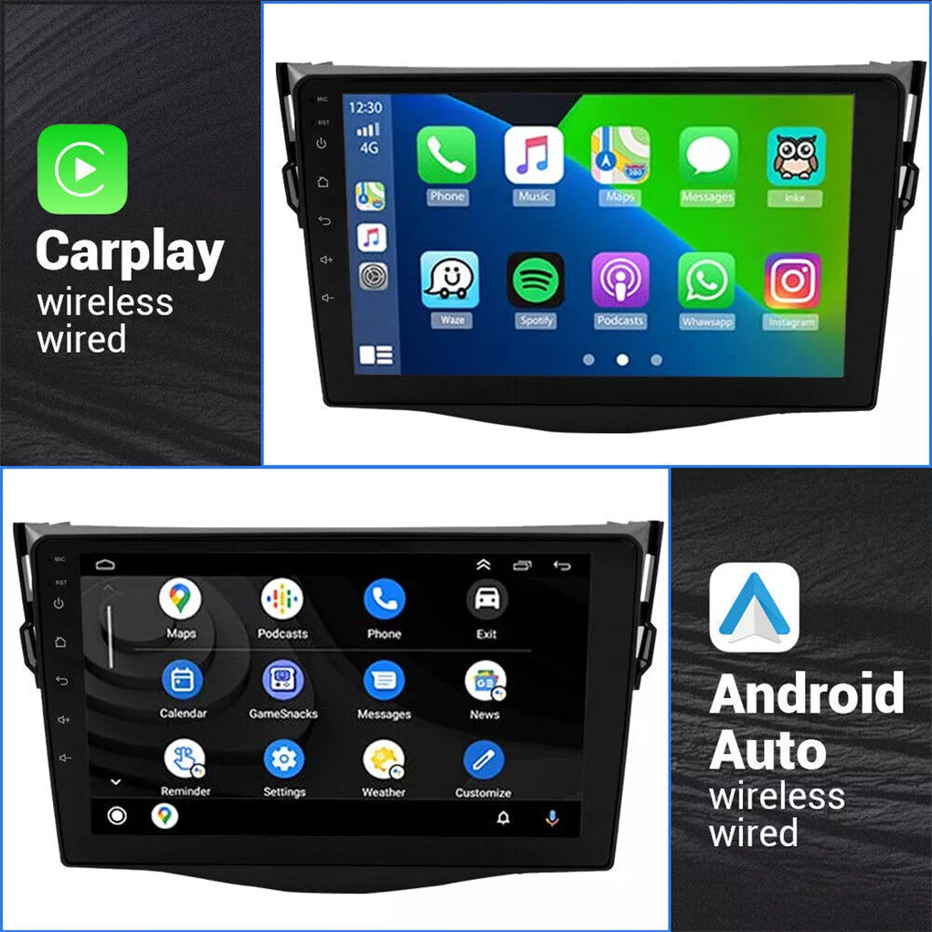 For Toyota RAV4 2007-2012 Apple Carplay Android 13 Car GPS Radio Stereo BT Wifi