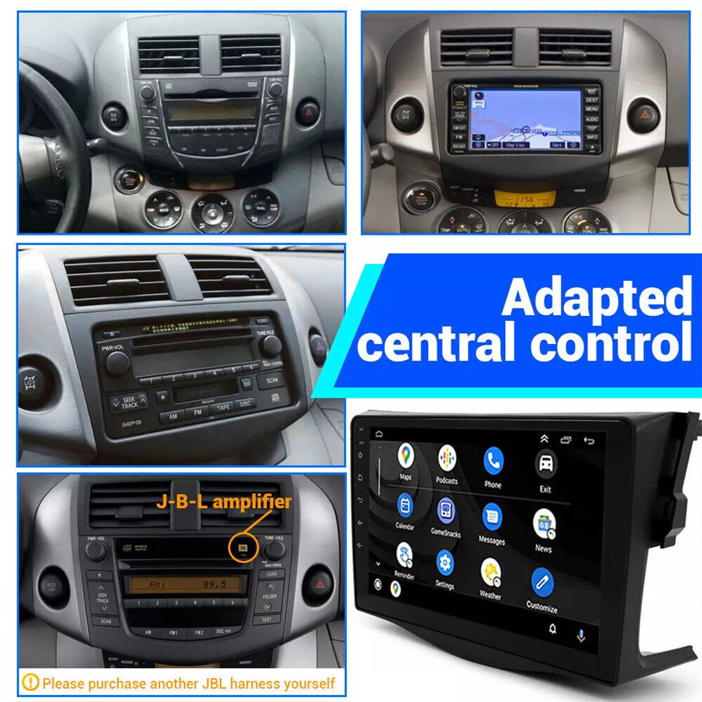 For Toyota RAV4 2007-2012 Apple Carplay Android 13 Car GPS Radio Stereo BT Wifi