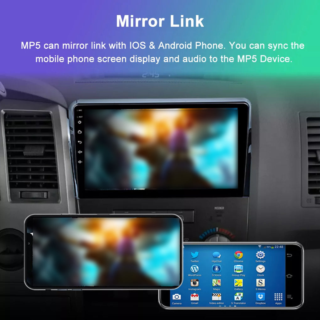 For Toyota Tundra 07-13 Sequoia 08-19 Carplay Car Stereo GPS BT Radio WiFi 10.1"