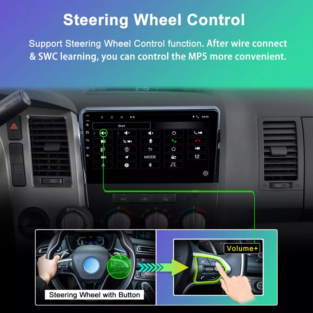 For Toyota Tundra 07-13 Sequoia 08-19 Carplay Car Stereo GPS BT Radio WiFi 10.1"