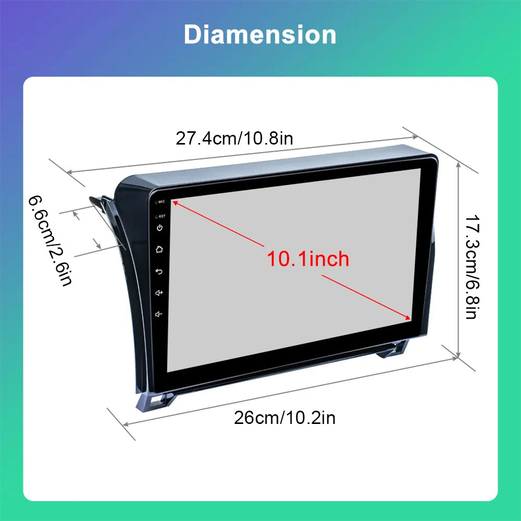 For Toyota Tundra 07-13 Sequoia 08-19 Carplay Car Stereo GPS BT Radio WiFi 10.1"