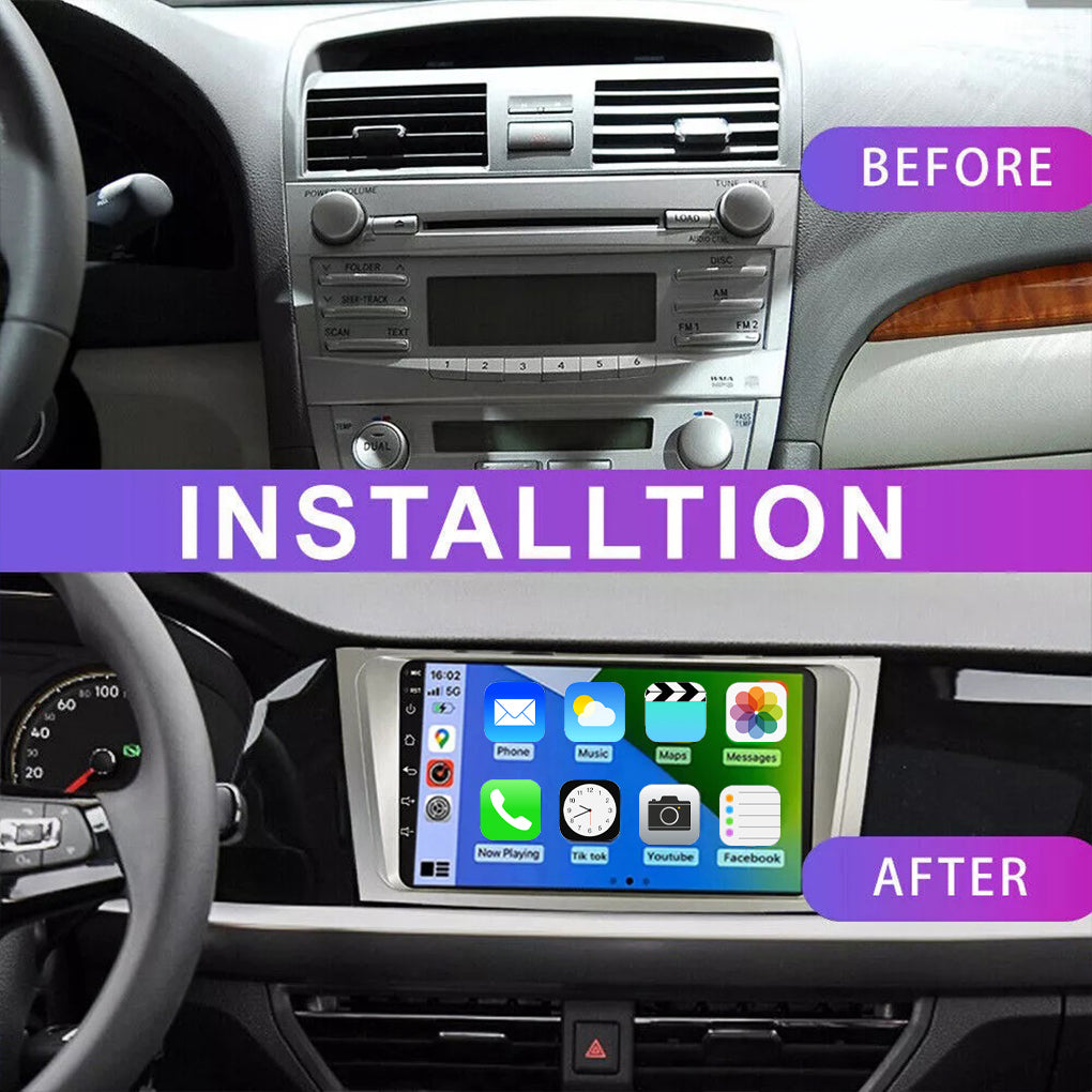 For Toyota Camry 2007-2011 9" Car Stereo Radio Android 14 Carplay GPS Camera