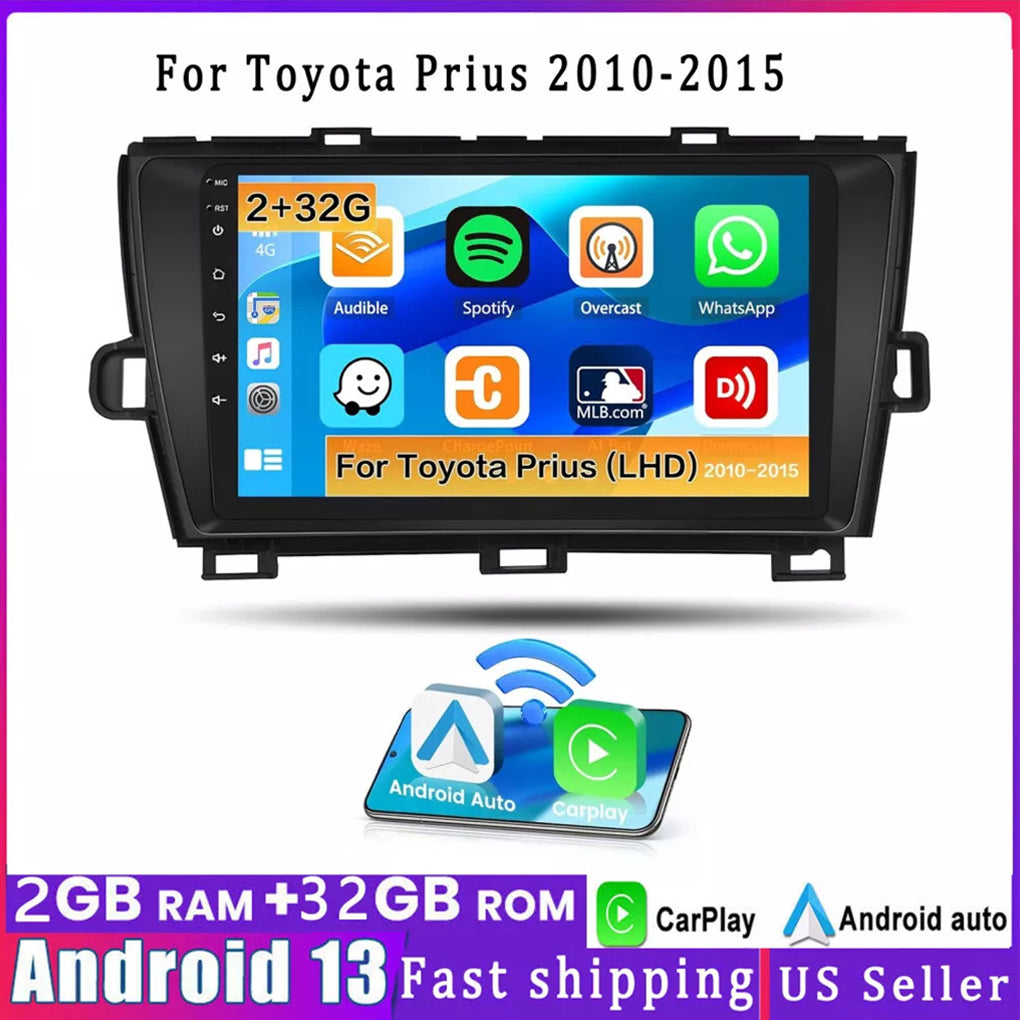 For Toyota Prius 3 10-15 9-inch Android central control navigation car radio (CARPLAY, 2+32G)