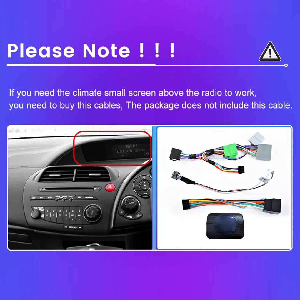 For 2005-2011 Honda Civic Hatchback Car Stereo Radio GPS BT Carplay Android Auto