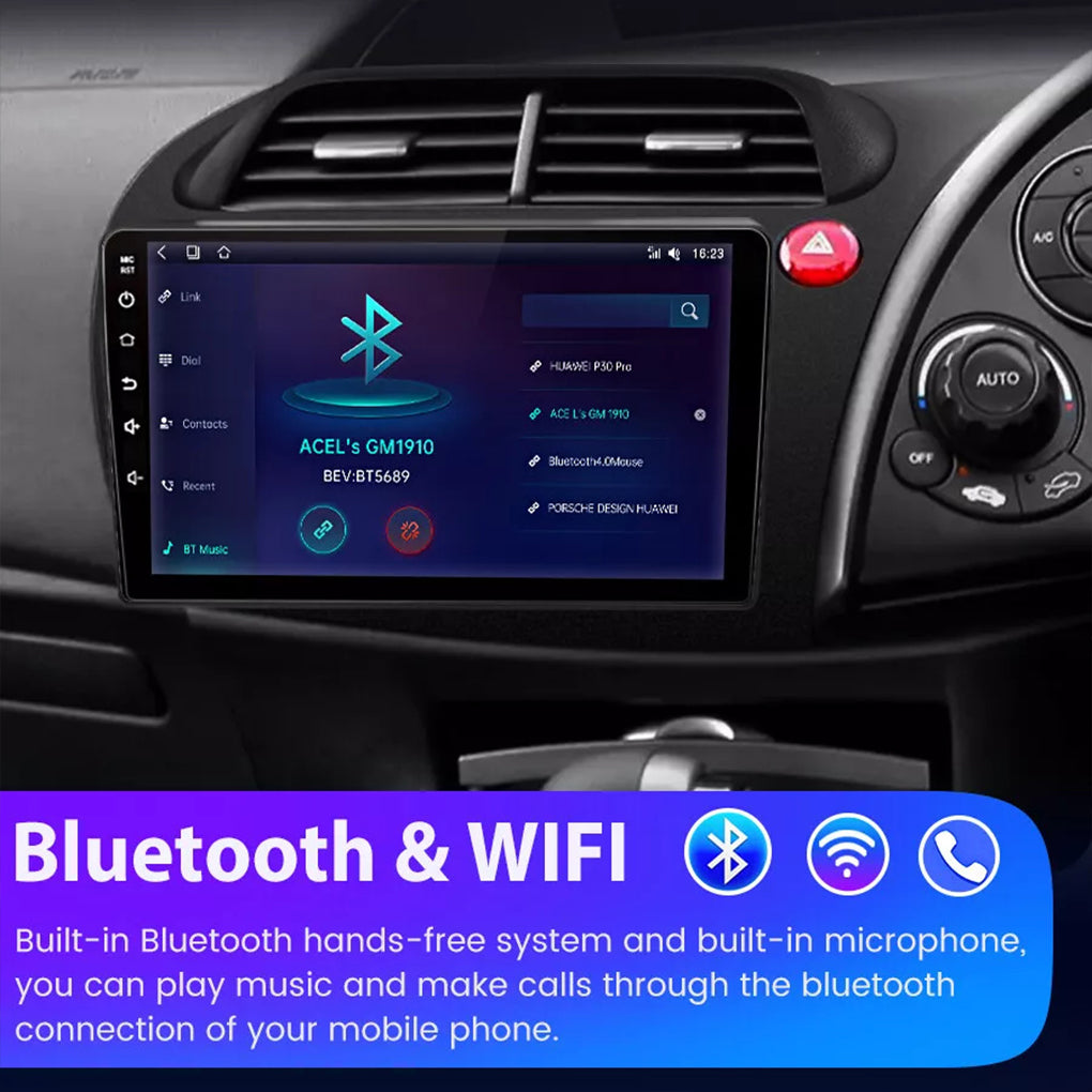 For 2005-2011 Honda Civic Hatchback Car Stereo Radio GPS BT Carplay Android Auto