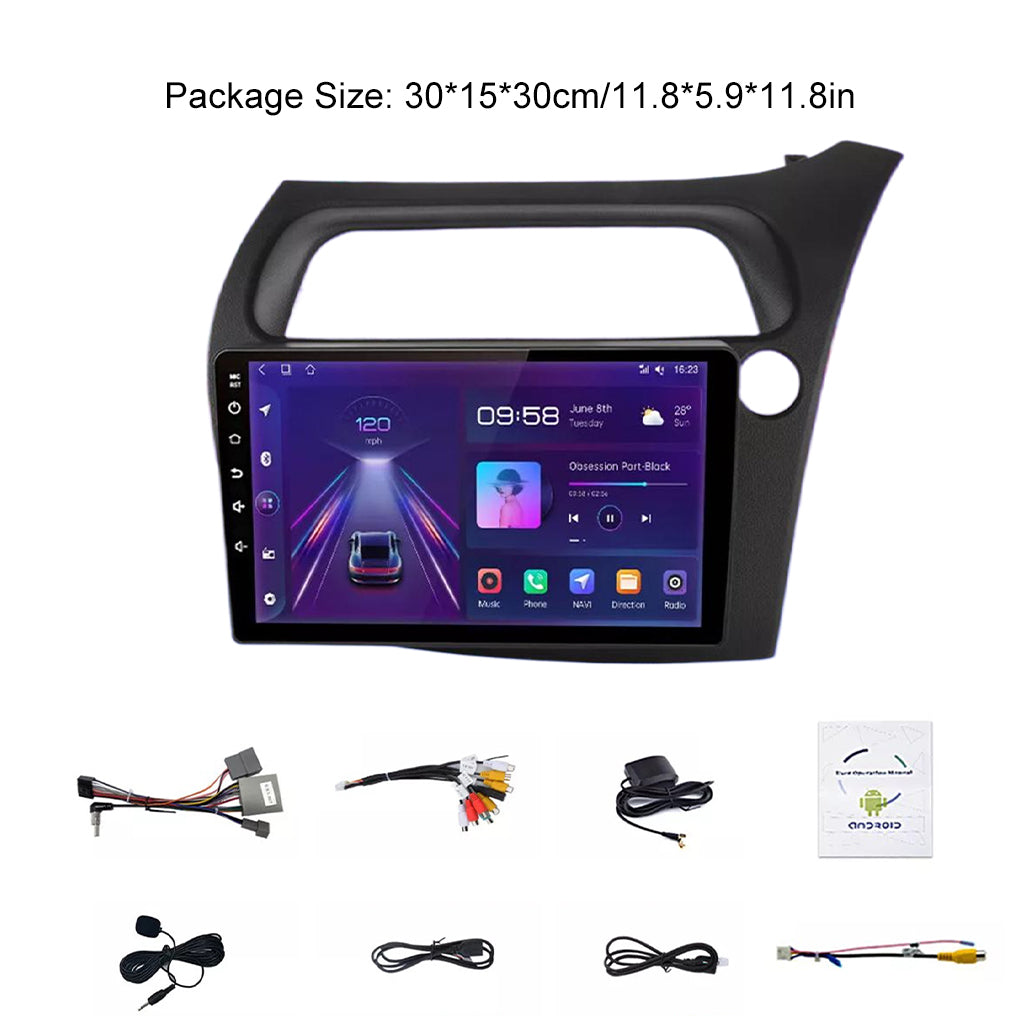 For 2005-2011 Honda Civic Hatchback Car Stereo Radio GPS BT Carplay Android Auto