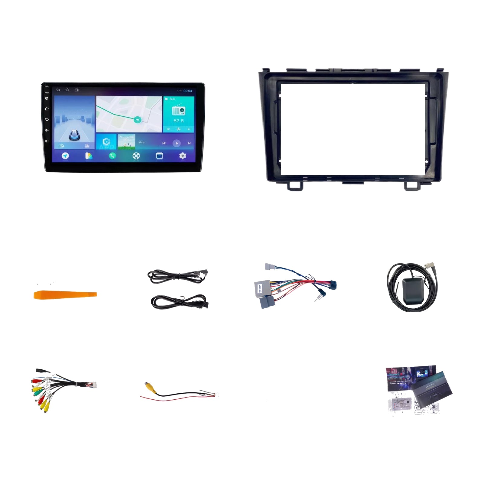 Car Stereo Radio For Honda CRV Carplay Android 14 2007-2011 Navigation WiFi BT GPS+Camera