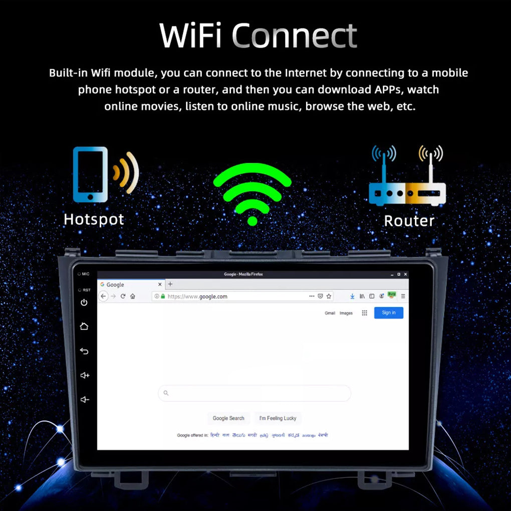 Car Stereo Radio For Honda CRV Carplay Android 14 2007-2011 Navigation WiFi BT GPS+Camera