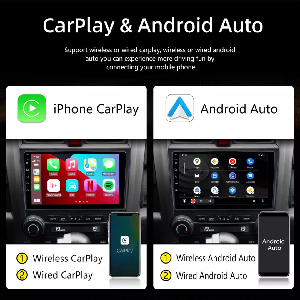 Car Stereo Radio For Honda CRV Carplay Android 14 2007-2011 Navigation WiFi BT GPS+Camera