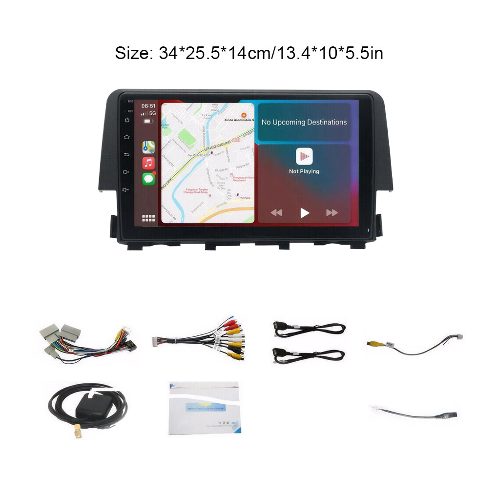 For 2016-2020 Honda Civic Navigation Large Screen Navigation Android 14 Smart GPS Car Radio