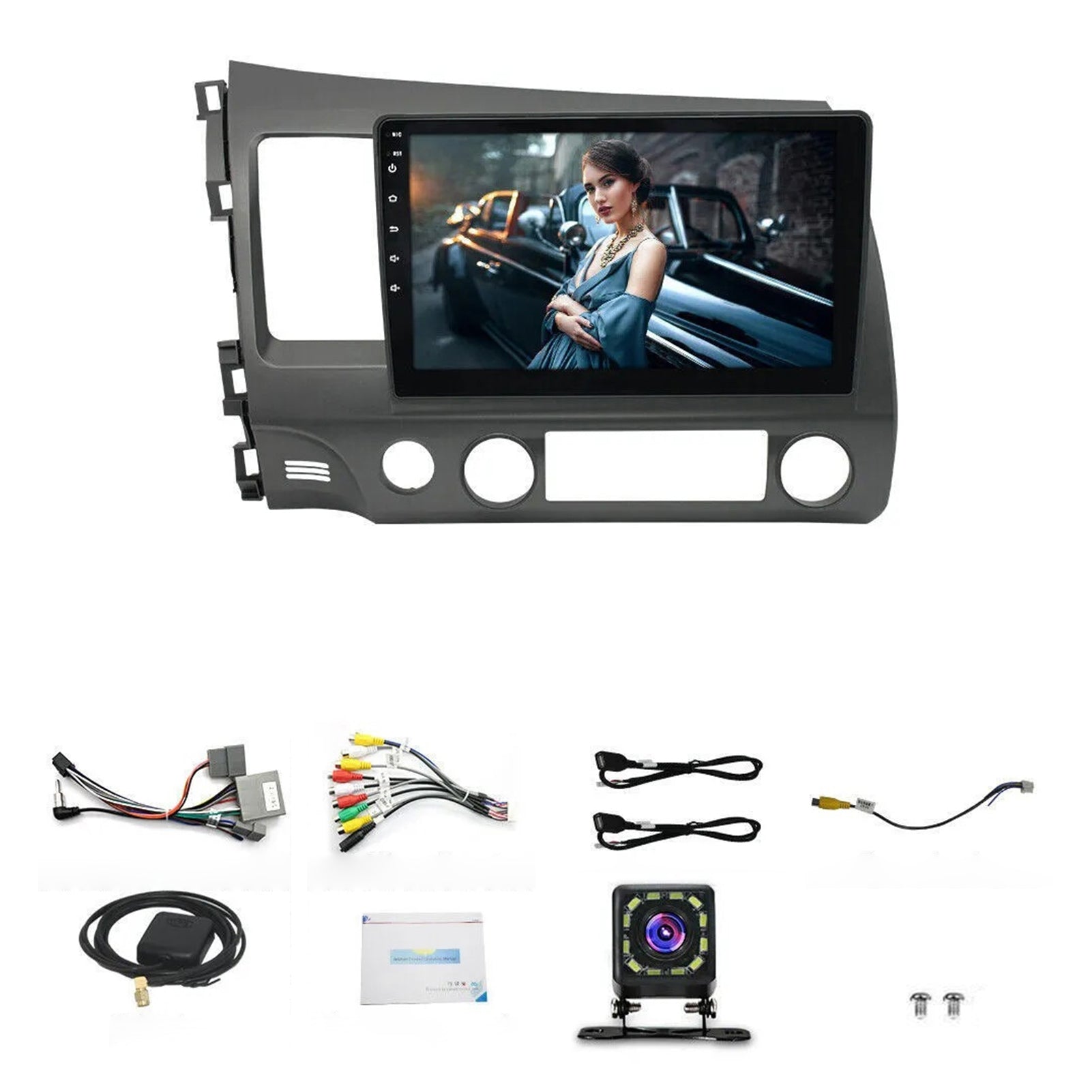Android Car Stereo Radio GPS WiFi RDS+Camera CarPlay for Honda Civic 2006-2011