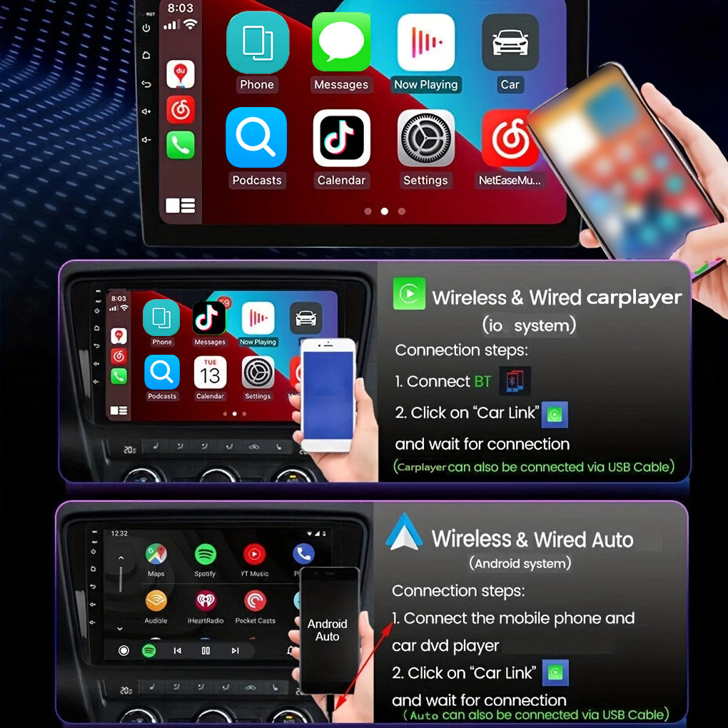 Android Car Stereo Radio GPS WiFi RDS+Camera CarPlay for Honda Civic 2006-2011