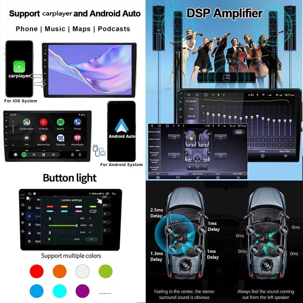 Apple Carplay Car Stereo Radio for Honda Accord 2008-2013 GPS Navigation Android 14
