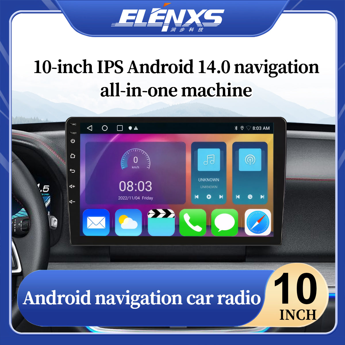 Apple Carplay Car Stereo Radio for Honda Accord 2008-2013 GPS Navigation Android 14