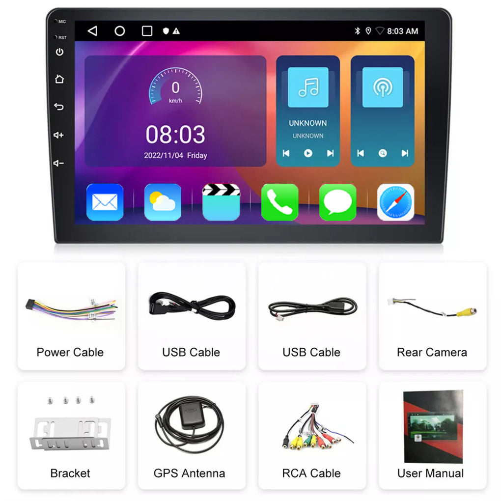 Apple Carplay Car Stereo Radio for Toyota Corolla 2003-2008 Android 14 GPS Navigation