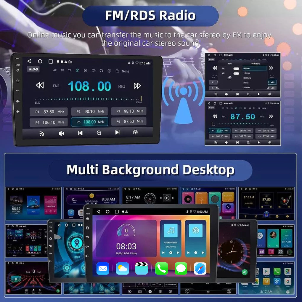 Apple Carplay Car Stereo Radio for Toyota Corolla 2003-2008 Android 14 GPS Navigation