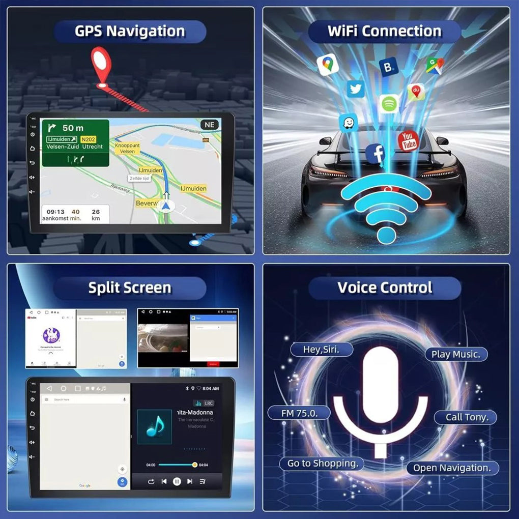 Apple Carplay Car Stereo Radio for Toyota Corolla 2003-2008 Android 14 GPS Navigation