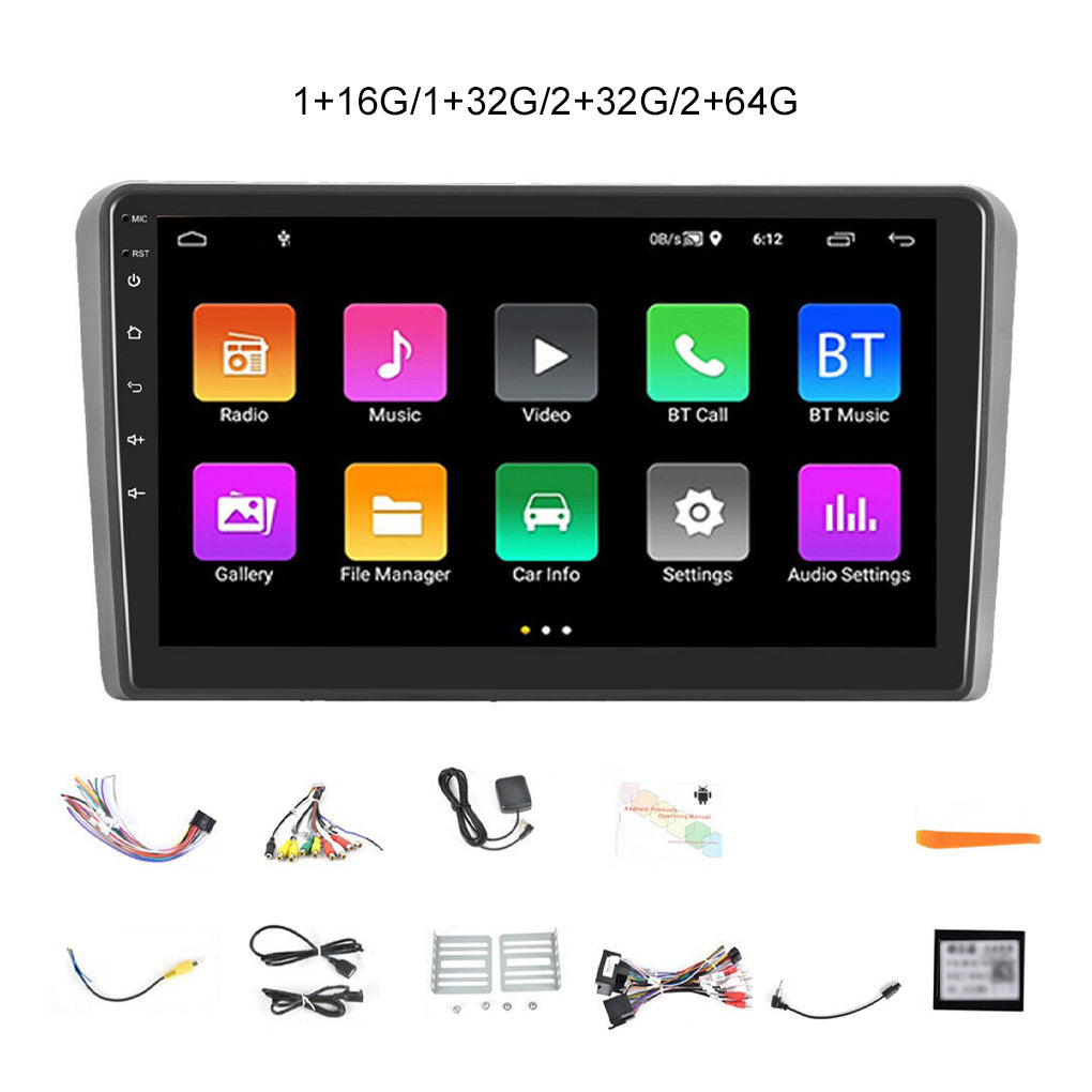 For Audi A3 S3 RS3 8P 8V Android 14 Car Radio GPS NAVI BT Wifi RDS 9"