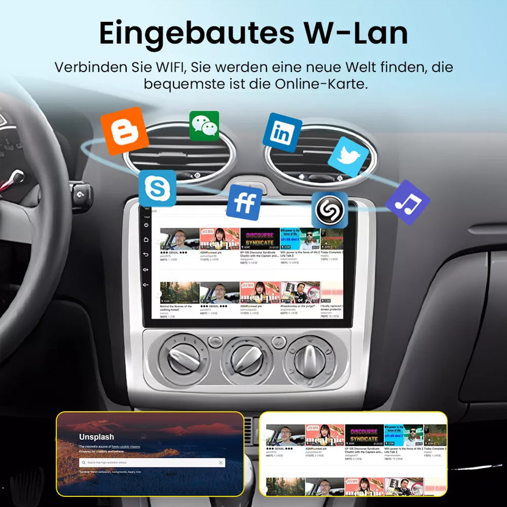 Android 14 Car Radio For Ford Focus MK2 MK II 2004-2011 GPS WIFI FM RDS BT