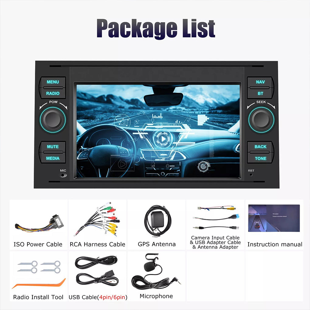 7 inch Ford Transit Android 14 large screen GPS RDS car navigation car central control all-in-one car radio