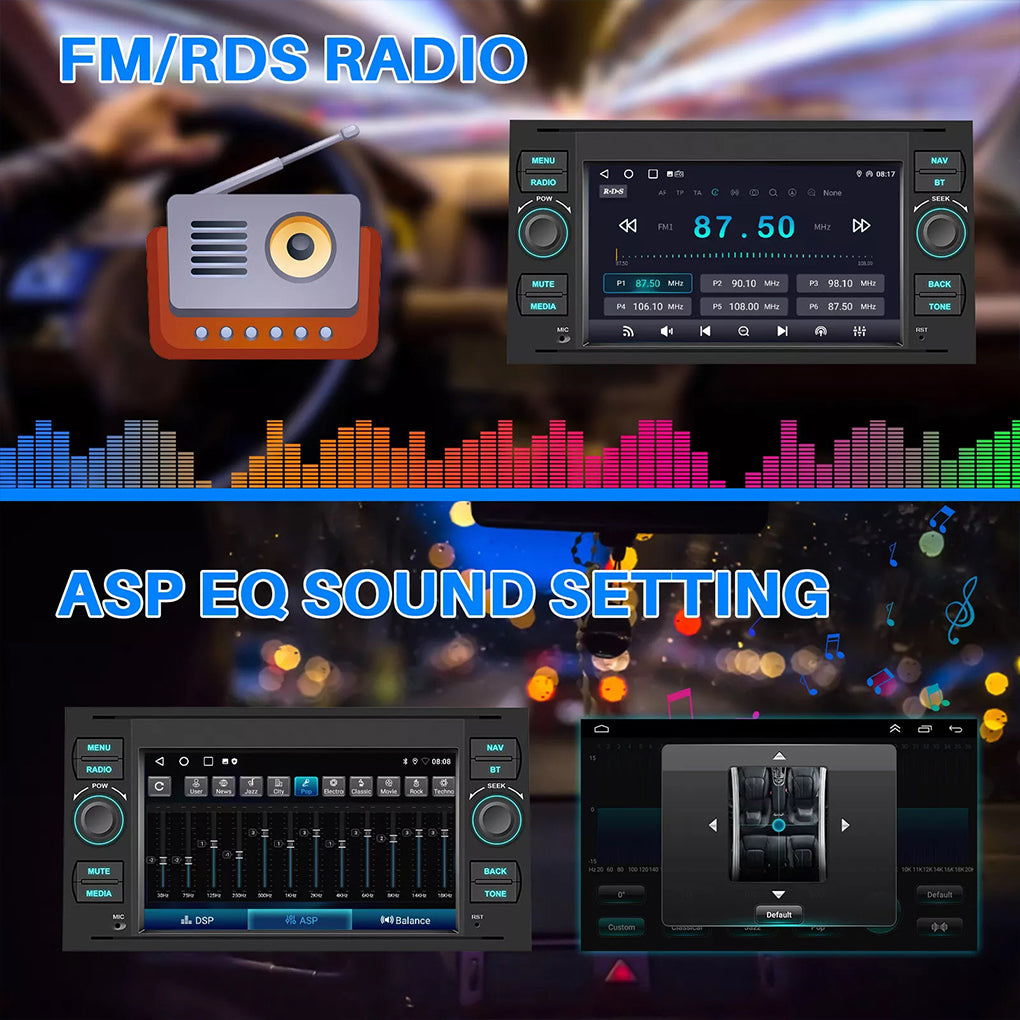 7 inch Ford Transit Android 14 large screen GPS RDS car navigation car central control all-in-one car radio