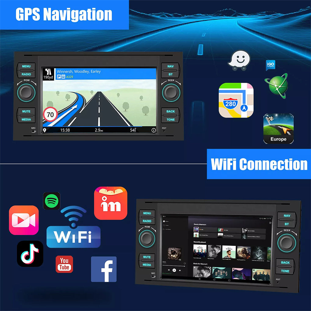 7 inch Ford Transit Android 14 large screen GPS RDS car navigation car central control all-in-one car radio