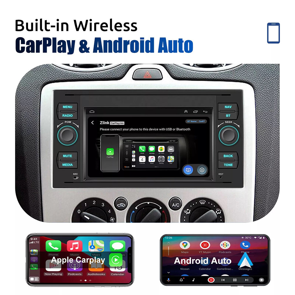 7 inch Ford Transit Android 14 large screen GPS RDS car navigation car central control all-in-one car radio