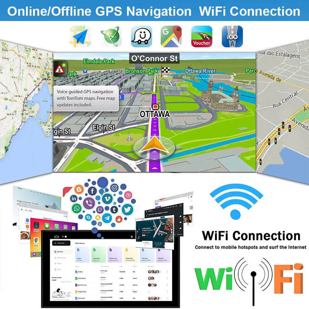 Car Stereo Radio for Ford F150 2004-2014 Carplay Android 13 WiFi GPS Navigation + Camera