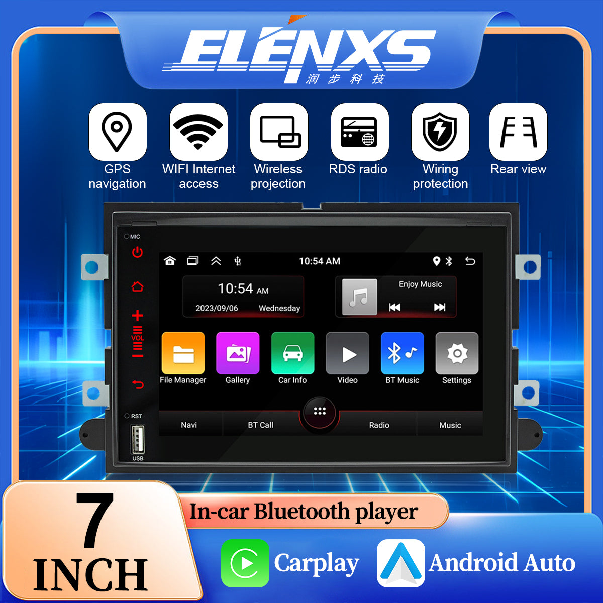 Car Stereo Radio for Ford F150 2004-2014 Carplay Android 13 WiFi GPS Navigation + Camera