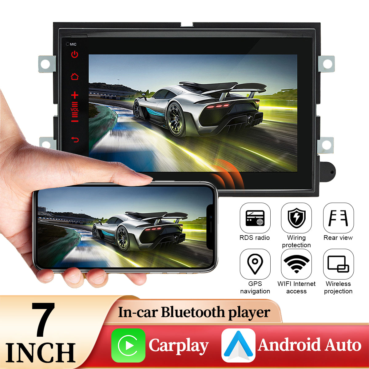 Car Stereo Radio for Ford F150 2004-2014 Carplay Android 13 WiFi GPS Navigation + Camera