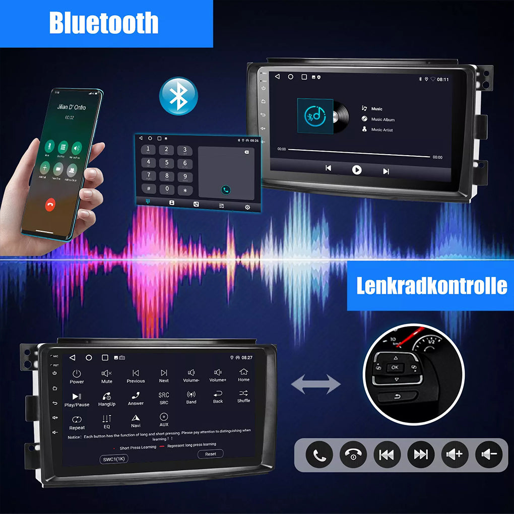 Suitable for Mercedes-Benz Smart W451 05-10 models modified Android 14, 9-inch large screen central control car navigation carplay car radio