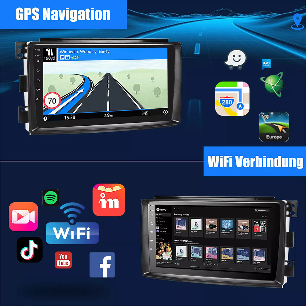 Suitable for Mercedes-Benz Smart W451 05-10 models modified Android 14, 9-inch large screen central control car navigation carplay car radio