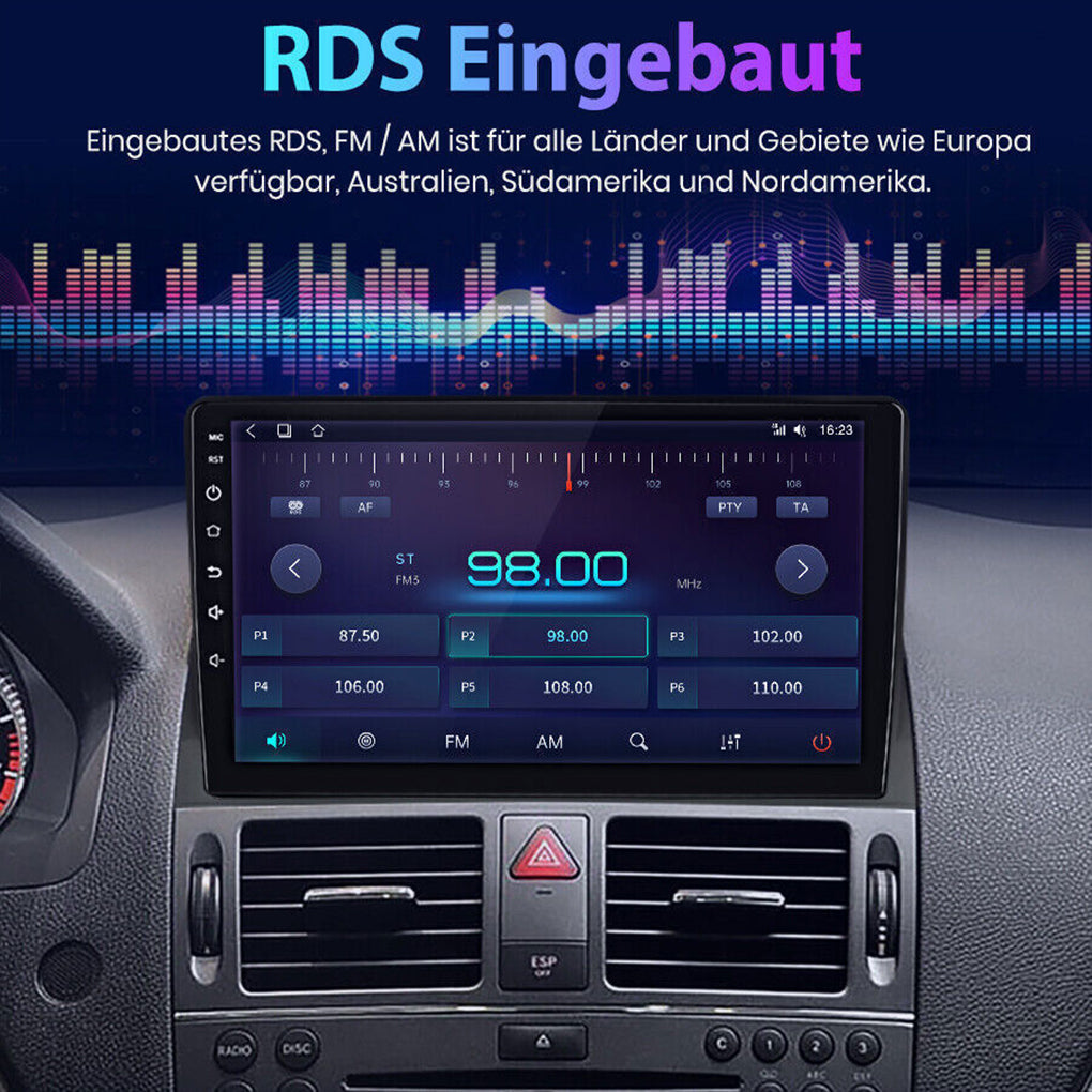 Suitable for 2006-2011 Mercedes-Benz C-Class W204 S204 9-inch Android 14 wifi reversing image integrated car radio