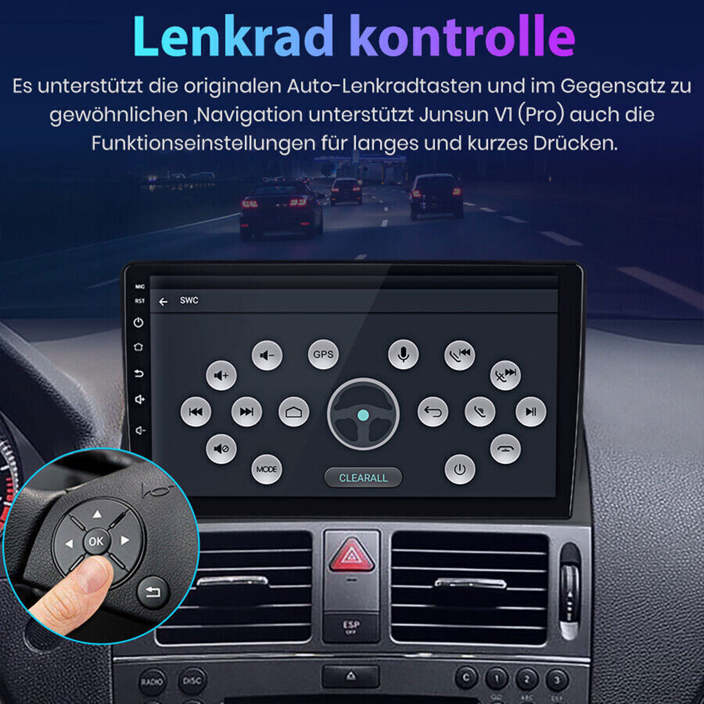 Suitable for 2006-2011 Mercedes-Benz C-Class W204 S204 9-inch Android 14 wifi reversing image integrated car radio