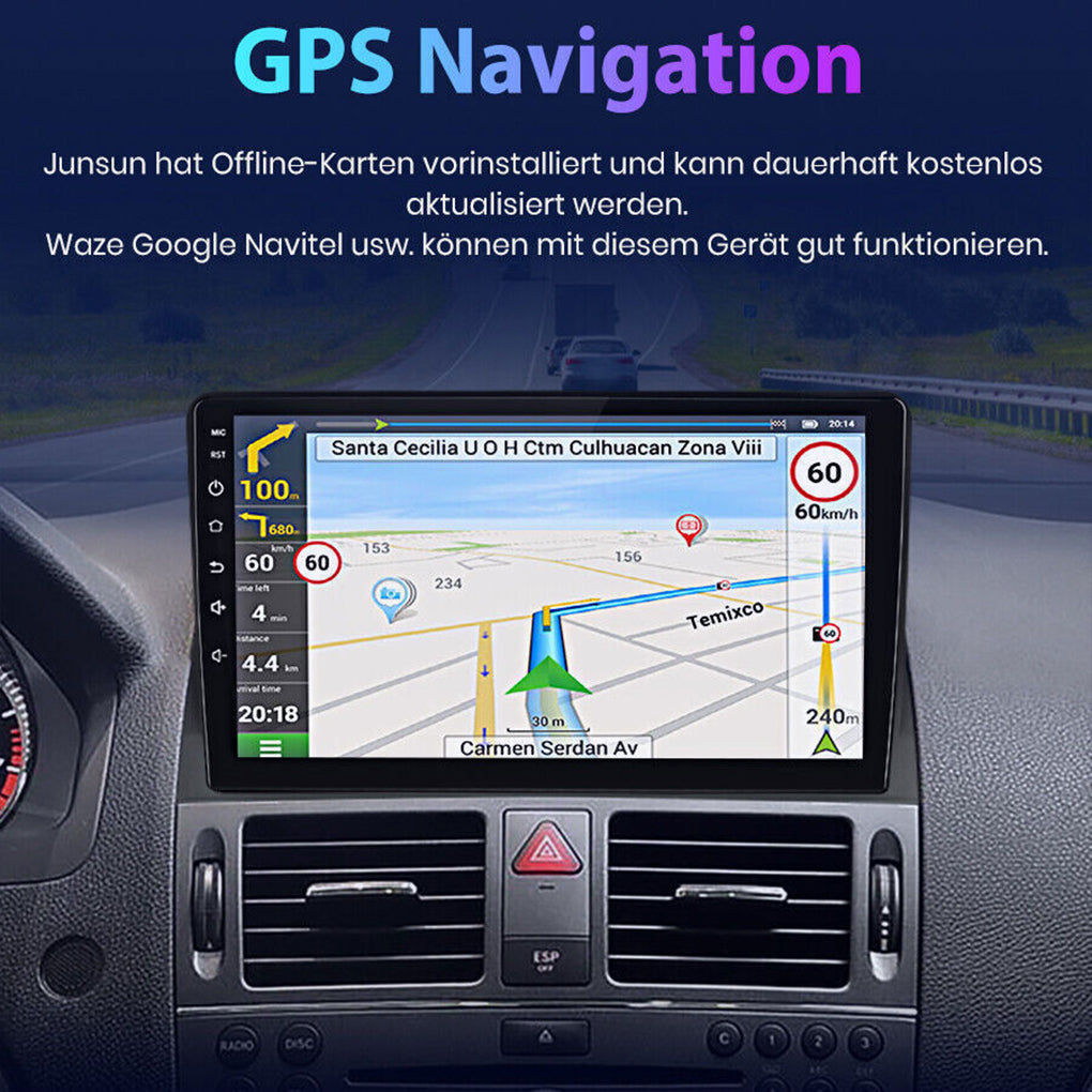 Suitable for 2006-2011 Mercedes-Benz C-Class W204 S204 9-inch Android 14 wifi reversing image integrated car radio