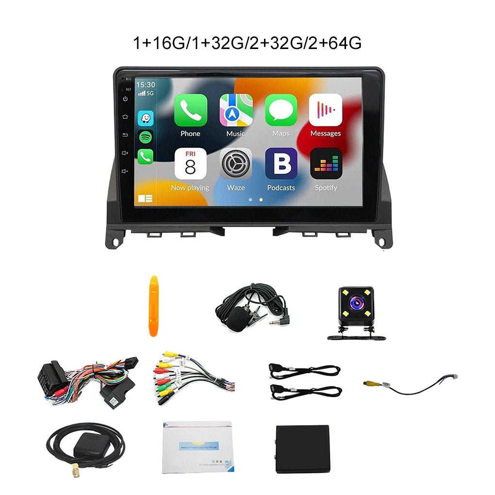 Suitable for 2006-2011 Mercedes-Benz C-Class W204 S204 9-inch Android 14 wifi reversing image integrated car radio