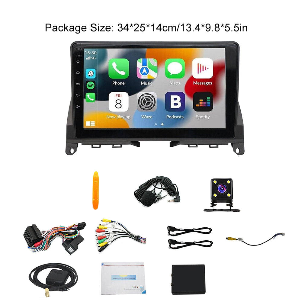 Suitable for 2006-2011 Mercedes-Benz C-Class W204 S204 9-inch Android 14 wifi reversing image integrated car radio