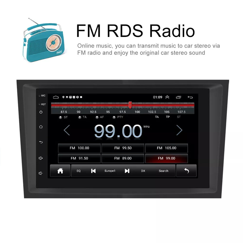 For Opel Astra H Vectra Corsa C D Android 14 Car Radio CarPlay GPS NAVI RDS HiFi