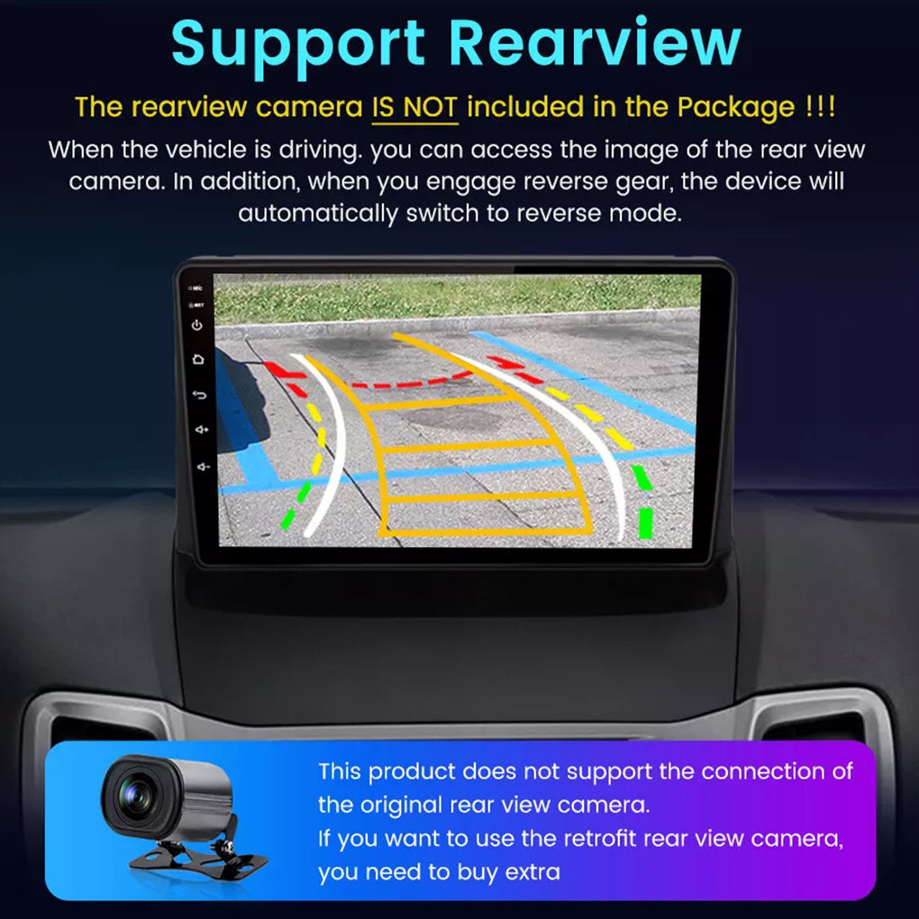 For Ford Fiesta 2009-2011 9" Carplay Android 14 Car GPS Radio Stereo WIFI