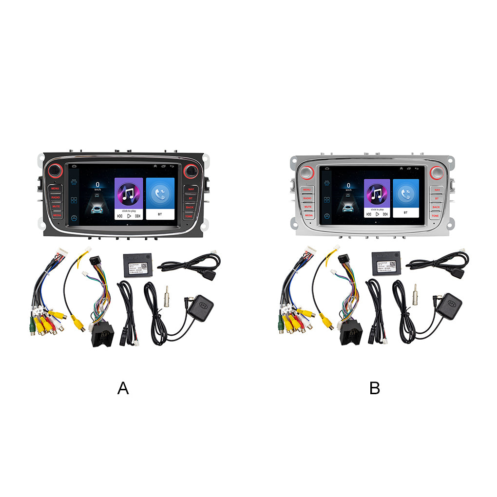 7"Android 14 BT SWC WIFI Radio For Ford Focus MK2 Stereo Black GPS Sat Nav