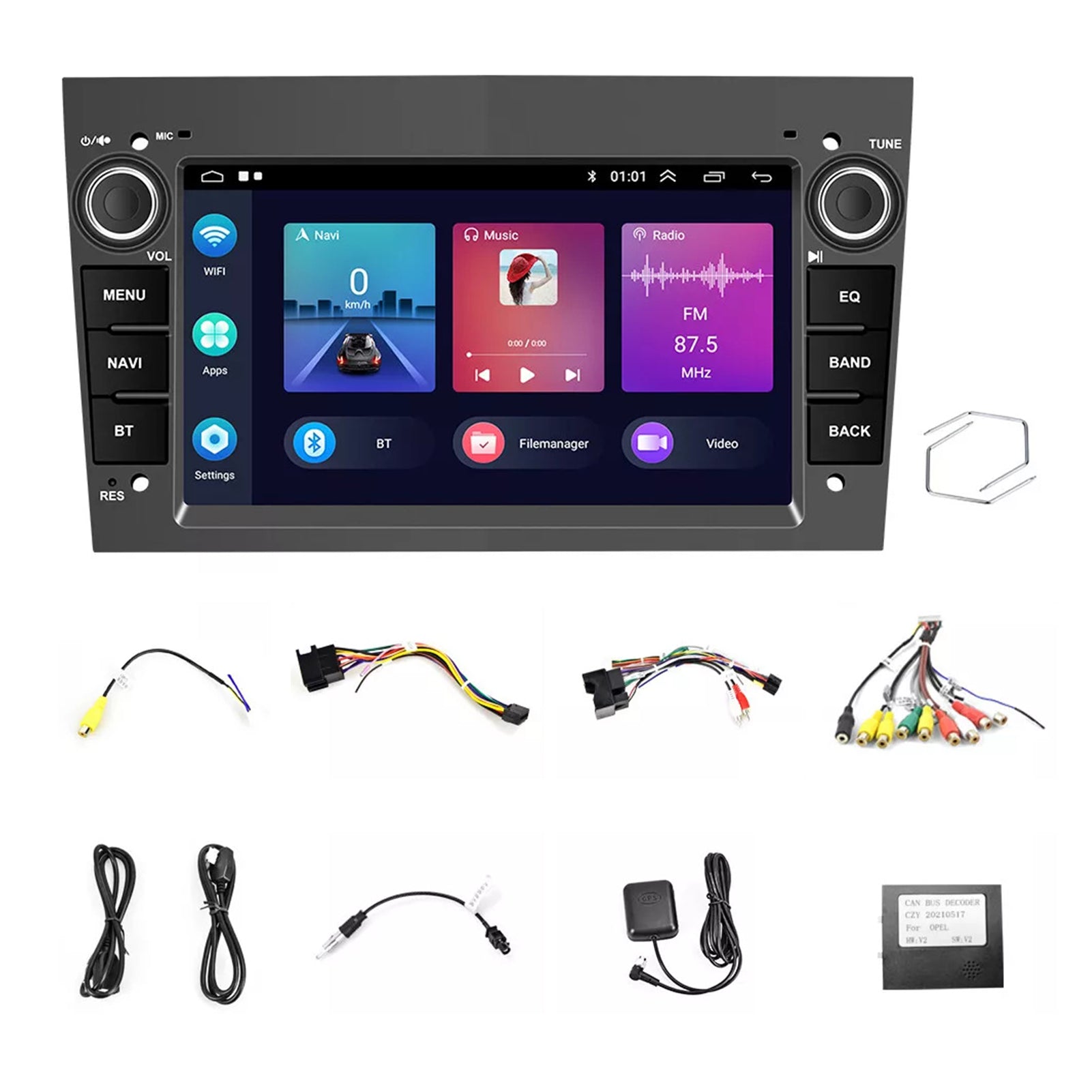 For Vauxhall Corsa C/D Zafira Astra H Car Stereo GPS Nav Android 14 CarPlay