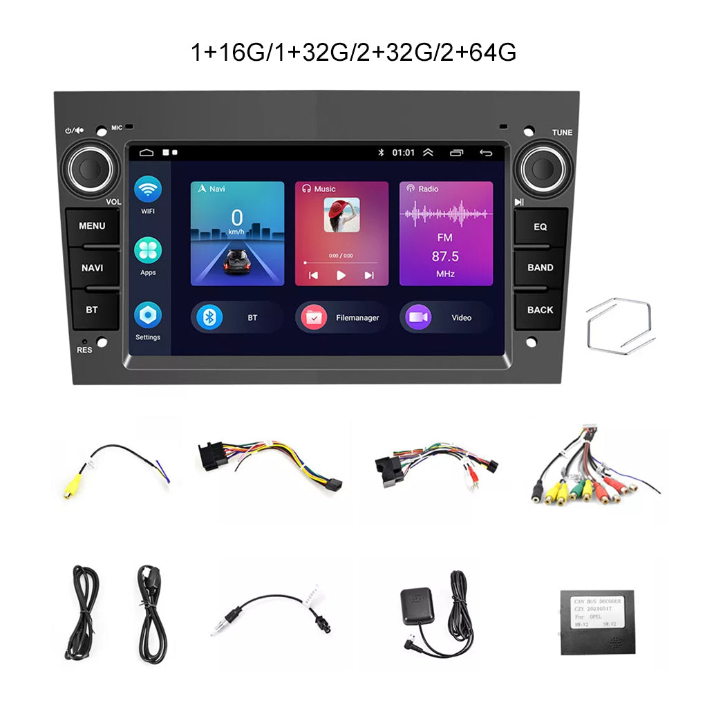For Vauxhall Corsa C/D Zafira Astra H Car Stereo GPS Nav Android 14 CarPlay