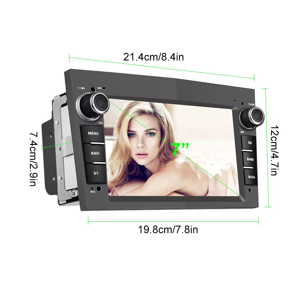 For Vauxhall Corsa C/D Zafira Astra H Car Stereo GPS Nav Android 14 CarPlay