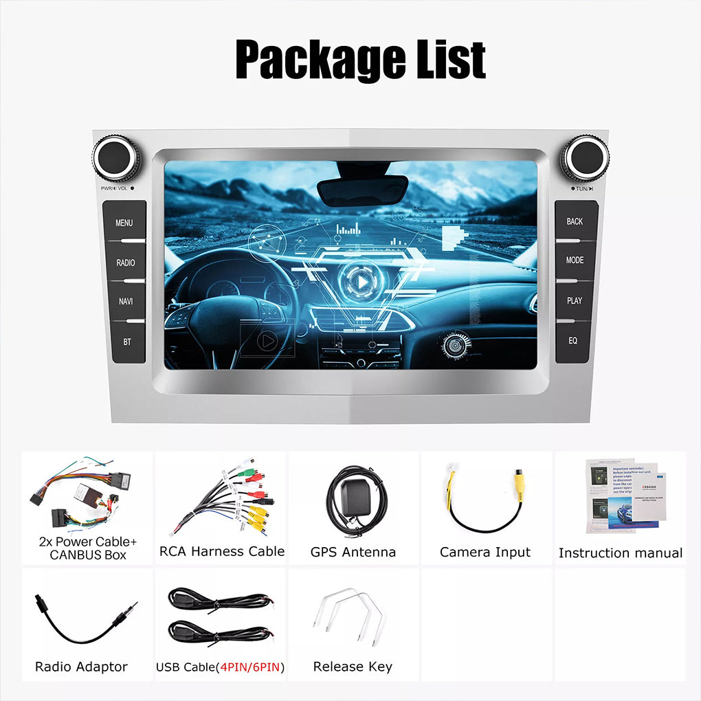 CarPlay Android 14 Car Stereo For Vauxhall Corsa D Astra H Zafira GPS Radio