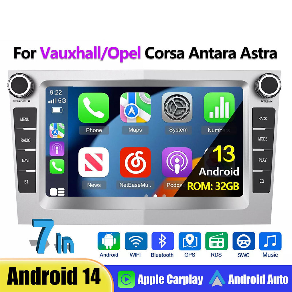 CarPlay Android 14 Car Stereo For Vauxhall Corsa D Astra H Zafira GPS Radio