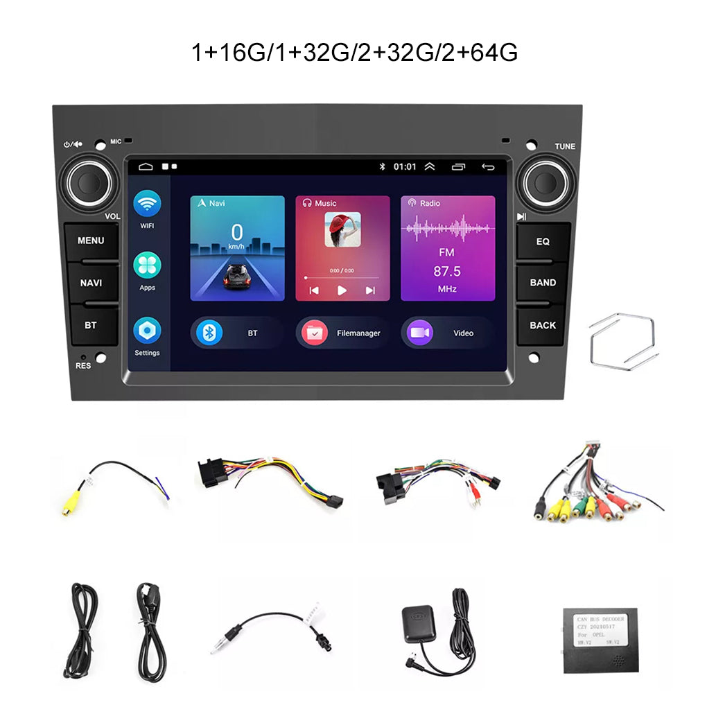 For Vauxhall Corsa C/D Zafira Astra H Car Stereo GPS Nav Android 14 CarPlay