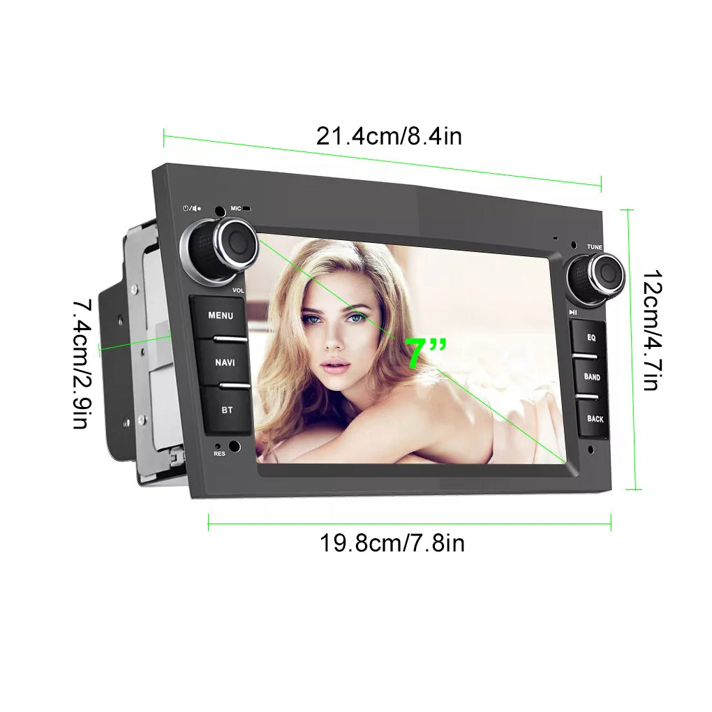 For Vauxhall Corsa C/D Zafira Astra H Car Stereo GPS Nav Android 14 CarPlay