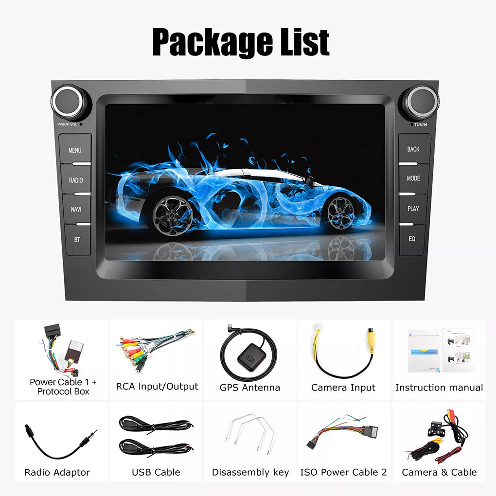 Android 14 Stereo For Vauxhall/Opel Corsa D Astra H Zafira GPS Sat Nav Car Radio