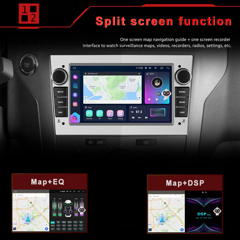 8 Core 4+64GB Android 13 Car Radio GPS 4G For Opel Corsa C D Astra H Zafira B DE