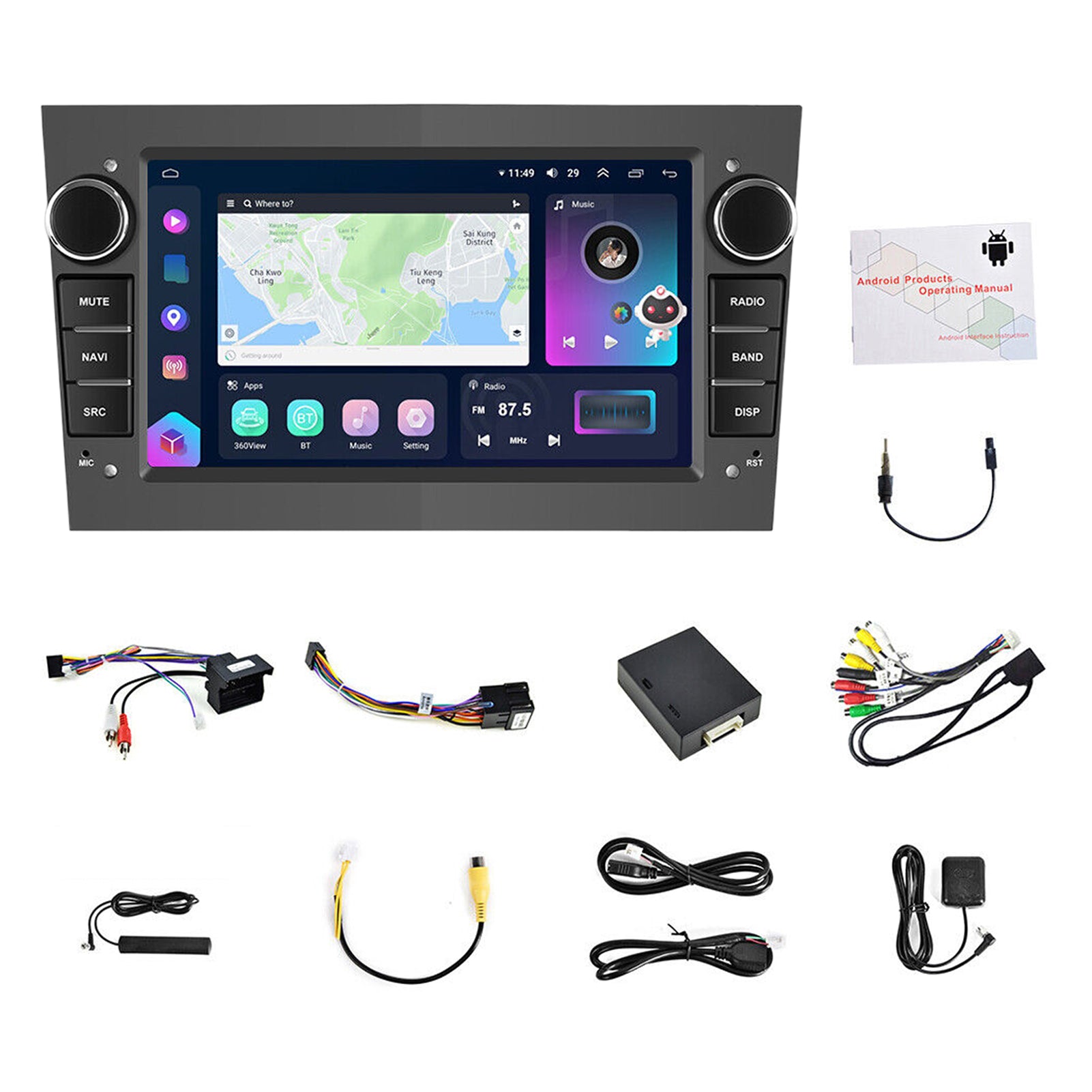 8-core 4+64GB Android 13 Car Radio GPS For Opel Astra Corsa Zafira Vectra Meriva